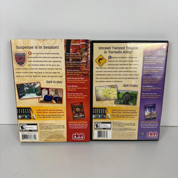 2 Nancy Drew Mystery Adventure PC CD-ROM Warnings At Waverly Trail Of The Twiste - Picture 2 of 3